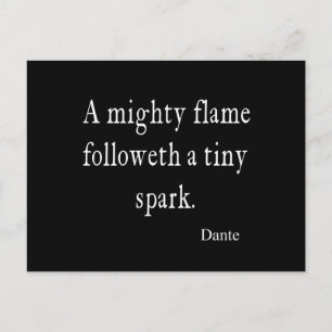 Carte Postale Citations de citation vintage Dante Mighty Flame M