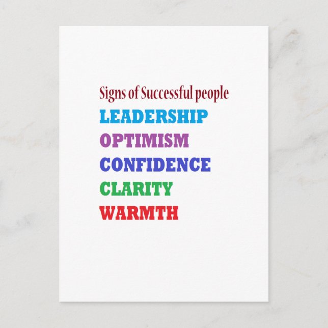 Carte Postale Citations de gestion Sagesse Mots sur le leadershi (Devant)