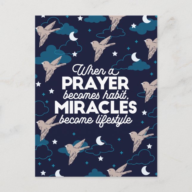 Carte Postale Citations de prière et de miracles (Devant)
