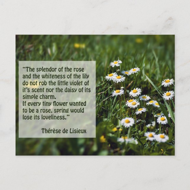 Carte Postale Citations de St Therese (Devant)