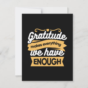 Carte Postale Citations de typographie de gratitude inspirante