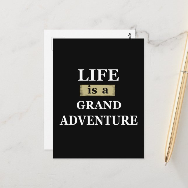 Carte Postale Citations de vie motivante (Devant/Arrière en situation)