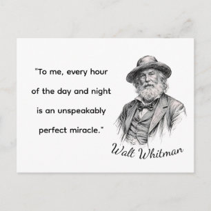 Carte Postale Citations de Walt Whitman pour la vie