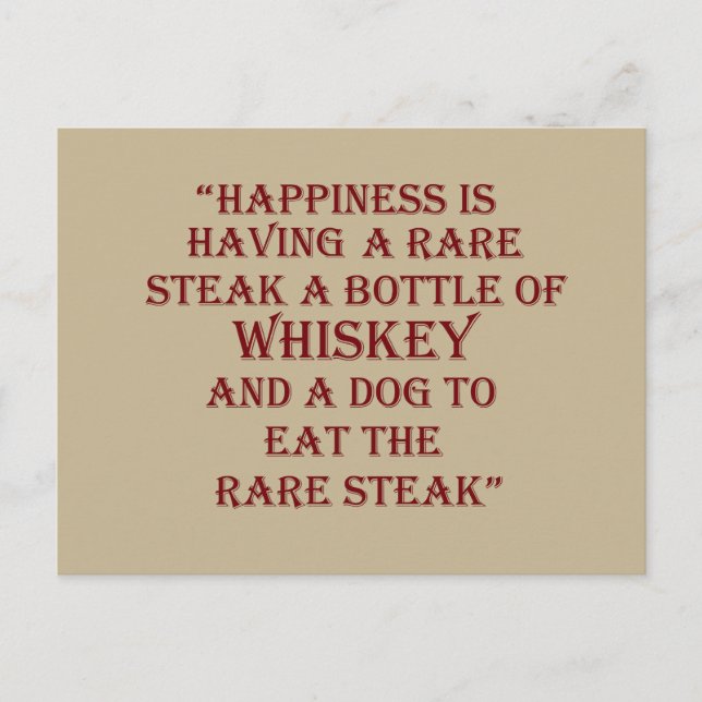 Carte Postale Citations de whisky drôles citations de boisson (Devant)