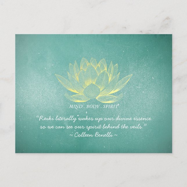 Carte Postale Citations d'instructeur de médiation de Reiki Mast (Devant)