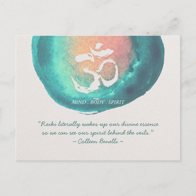 Carte Postale Citations d'instructeur de médiation de Reiki Mast (Devant)
