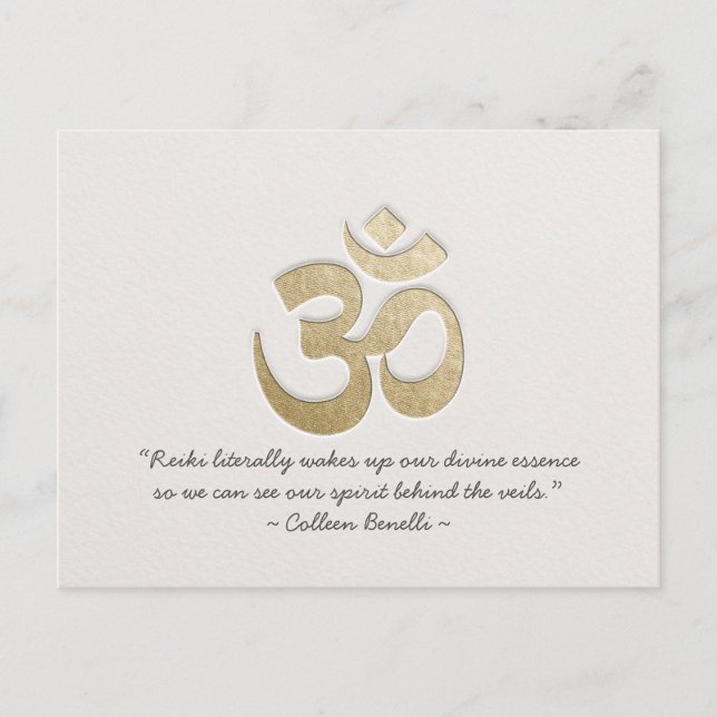 Carte Postale Citations d'instructeur de médiation de Reiki Mast (Devant)