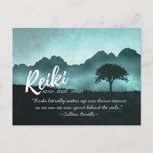 Carte Postale Citations d'instructeur de médiation de Reiki Mast (Devant)
