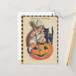Carte Postale Citations Halloween vintage