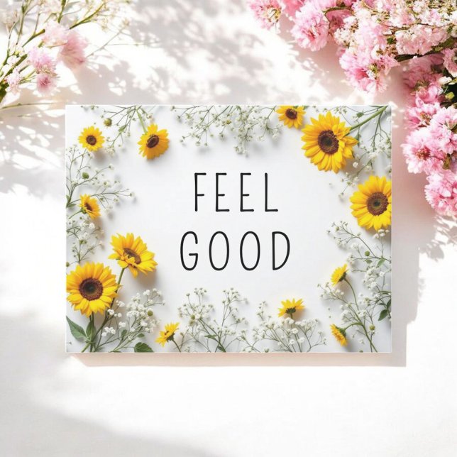 Carte Postale Citations Inspirationnelles Sentez De Bonnes Fleur (Créateur téléchargé)