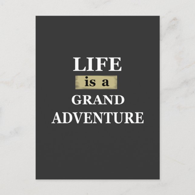 Carte Postale citations motivationnelles sur les paroles de vie (Devant)