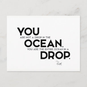 Carte Postale Citations : Rumi : Vous : océan entier