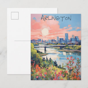 Carte Postale Cité esthétique de voyage Arlington Dallas Texas