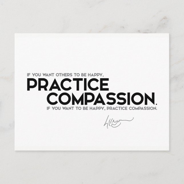 Carte Postale CITES : Dalaï Lama - Pratiquer la compassion (Devant)