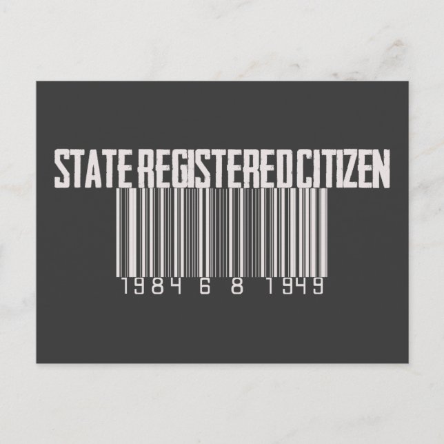 Carte Postale Citoyen enregistré de l'État (Devant)