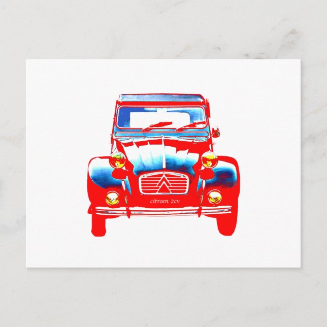Carte Postale Citroen 2CV 2 (Devant)