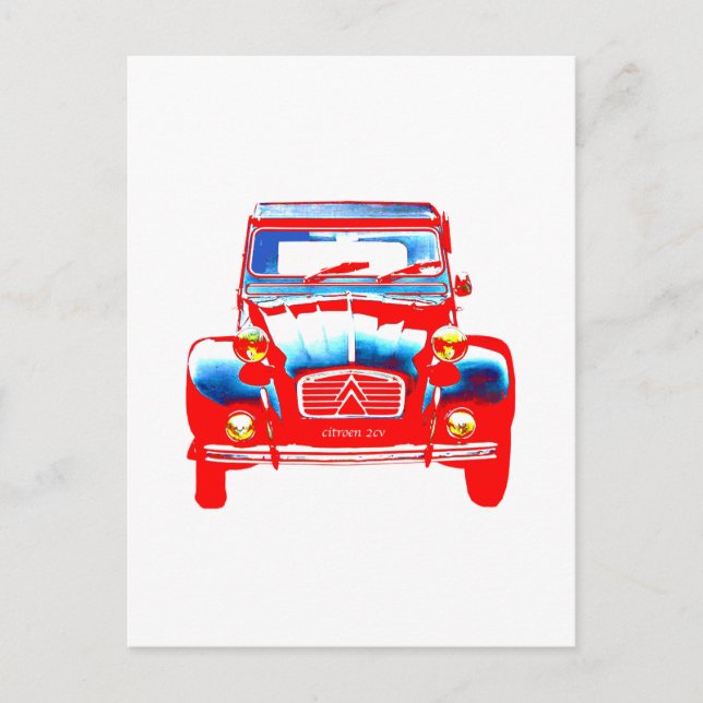 Carte Postale Citroen 2CV 2 (Devant)