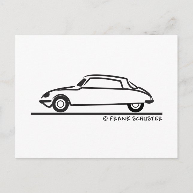 Carte Postale Citroën DS 21 (Devant)