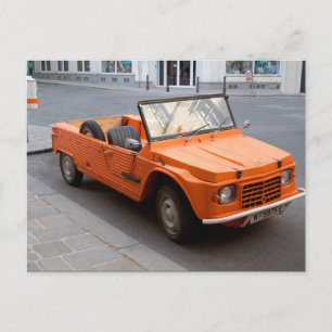 Carte Postale Citroen orange Mehari