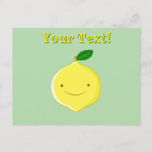 Carte Postale Citron de dessin animé mignon