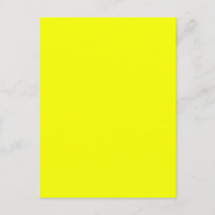 Carte Postale Citron Jaune Arrière - plan Couleur Personnaliser 