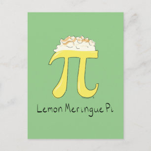 Carte postale Citron Meringue Pi Cute Math Pi Day