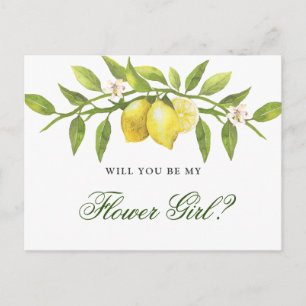 Carte Postale Citrons Blossom Rustique Serez-Vous Ma Fille Fleur
