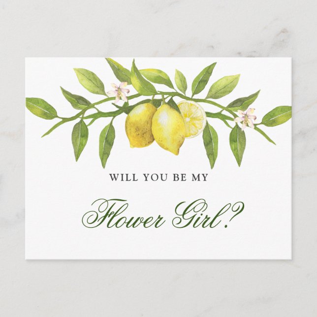 Carte Postale Citrons Blossom Rustique Serez-Vous Ma Fille Fleur (Devant)