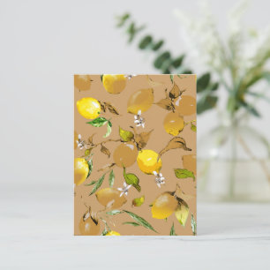 Carte Postale citrons d'aquarelle 33