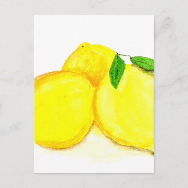 Carte Postale Citrons jaunes fruits (Devant)