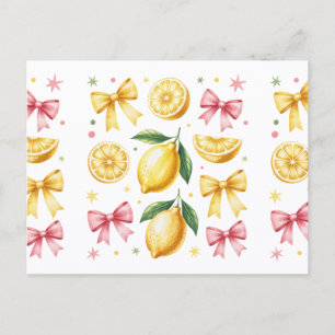 Carte Postale Citrons Préparés et Rubans Vibrations d'Été