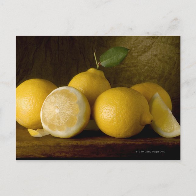 Carte Postale citrons sur bois (Devant)