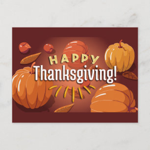 Carte Postale CITROUILLE bon thanksgiving