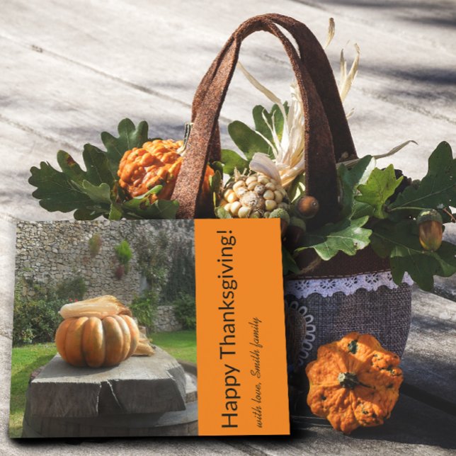 Carte postale citrouille bon thanksgiving (Créateur téléchargé)