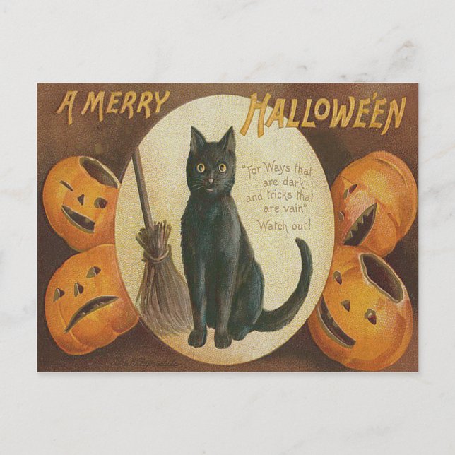 Carte Postale Citrouille de la lanterne Jack O' (Devant)