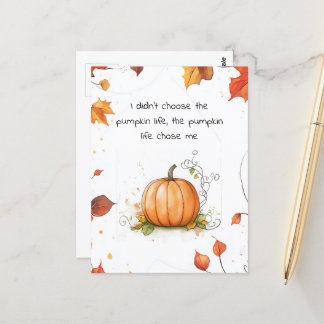 Carte postale Citrouille de récolte d'automne