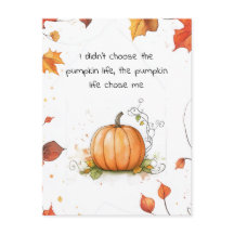 Carte postale Citrouille de récolte d'automne