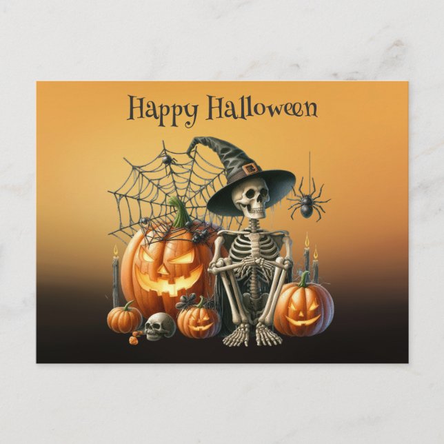 Carte postale Citrouille d'Halloween (Devant)