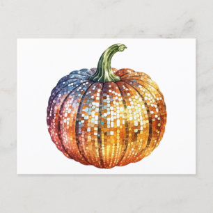Carte Postale Citrouille Disco