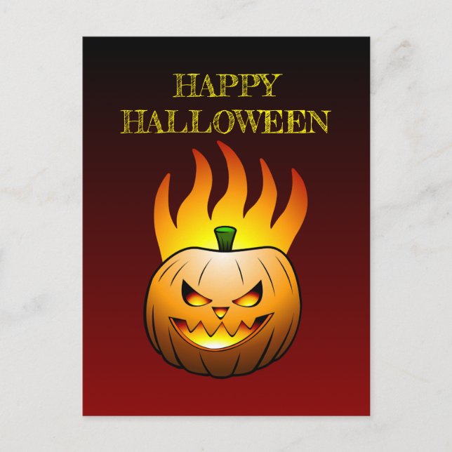Carte postale citrouille Halloween (Devant)