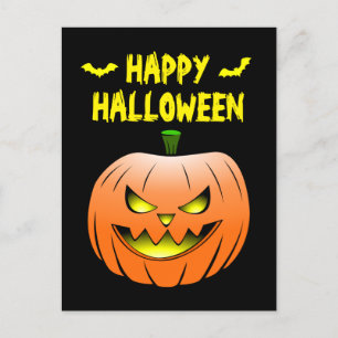 Carte postale citrouille Happy Halloween