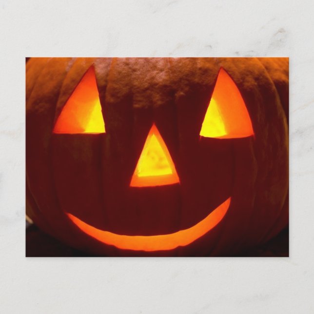 Carte Postale Citrouille heureux (Devant)