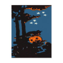 Citrouille Jack O' Lantern Chat Orange Noir