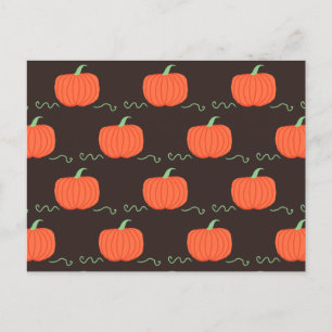Carte postale citrouille Patch (Brown et orange)