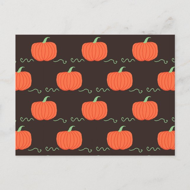 Carte postale citrouille Patch (Brown et orange) (Devant)