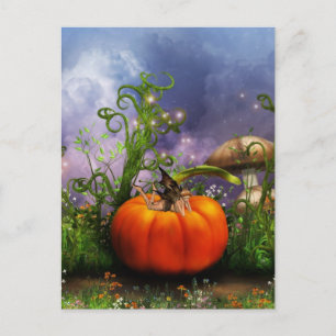 Carte postale citrouille Pixie