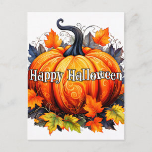 Carte Postale Citrouille récolté en automne fraîchement récolté