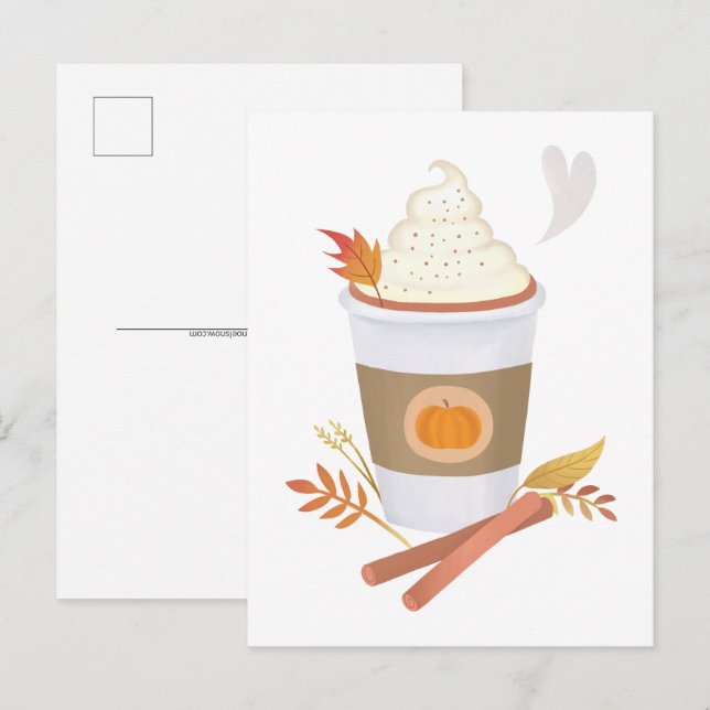Carte postale citrouille Spice Latte (Devant / Derrière)