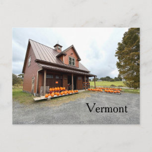 Carte Postale Citrouilles près d'un petit bâtiment agricole