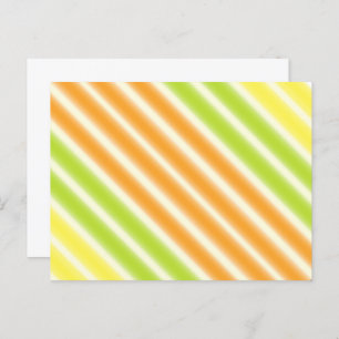 Carte Postale Citrus Citrus Citron Lime Et Orange Stripes